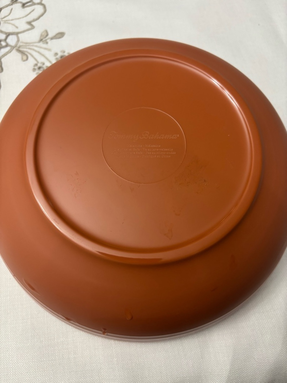 Tommy Bahama Melamine Spanish Blue Terracotta 8" Pasta Soup Bowl set of 4 - Picture 7 of 10
